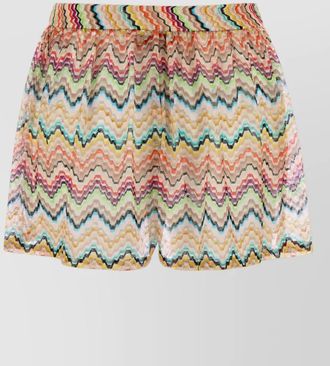 Missoni embroidered mesh knee-length shorts