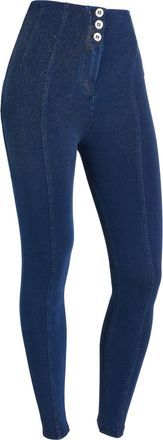 Freddy Jeggings WR.UP vita super alta bustier e coating glitter