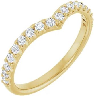 Pompeii3 1/3Ct Round Cut Accent Wedding Ring Anniversary 14k Gold Lab Grown