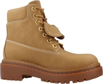 Guess Leavey Boot - Dames - Veterlaarzen - Bruin - 39 EU - Polyester - Schoenen