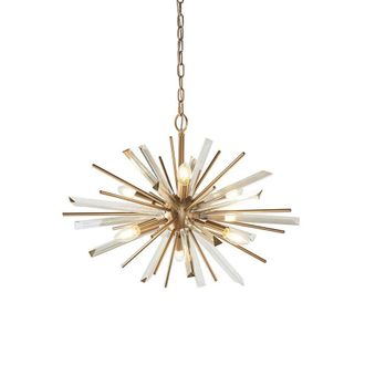 Netlighting SALERNO Stylish Dimmable Indoor Modern 6 Light Ceiling Pendant in Clear