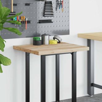 Berkfield Home Versatile Desk Top Untreated 80x60x4 cm Solid Wood Acacia in Brown | Size: 80 x 60 x 4 cm
