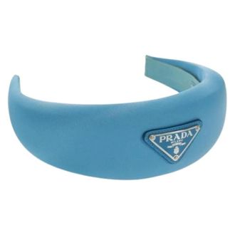 Prada Pre-owned Nylon Haaraccessoire - Dames - Vintage Accessoires - Blauw - ONE Size - Nylon - Vintage