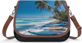 Generic Beach Surfing Board Fashion Womens Crossbody Bags Novelty Handbag Shoulder Bag Purse