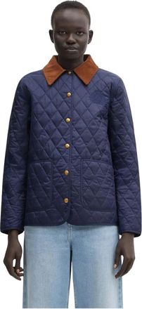 Sporty & Rich NY Crest Nylon Quilted Jacket - Dames - Zomerjassen - Blauw - L - Nylon - Jassen
