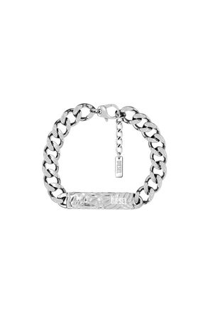 Diesel Stainless Steel ID Bracelet - Bracelets - Unisex - Silver