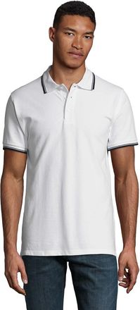 SOLS Heren Praktijk Contrast Poloshirt (Wit)