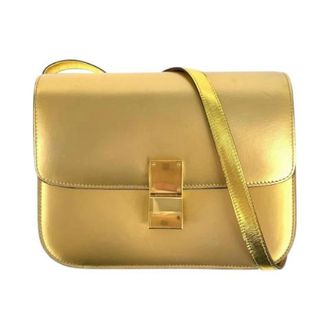 Celine Pre-owned Cross Body Bags, female, Yellow, Size: ONE SIZE Pre-owned Leather Shoulder Bag
