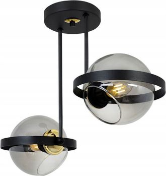 OEM L&aacute;mpara Colgante Moderna De Cristal Anillo De Grafito