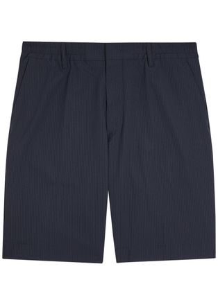 Nn.07 Billie Striped Seersucker Swim Shorts - Navy - 38 (W38 / Xxl)