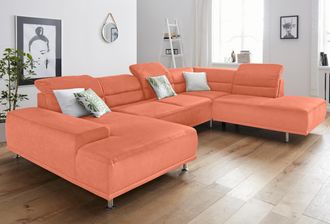 Sit&more Wohnlandschaft &raquo;Mariola U-Form&laquo; mit Federkern, inklusive Kopfteil- und Sitztiefenverstellung