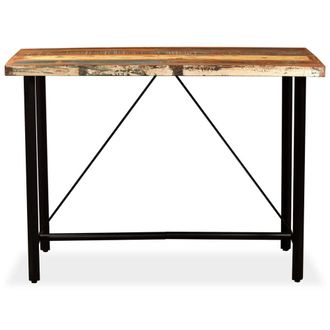 Berkfield Home Bar Table Solid Reclaimed Wood 150x70x107 cm in Brown | Size: 150 x 70 x 107 cm