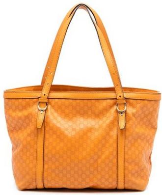 Gucci Pre-owned Tote Bags, female, Orange, Size: ONE SIZE Pre-owned Leather totes