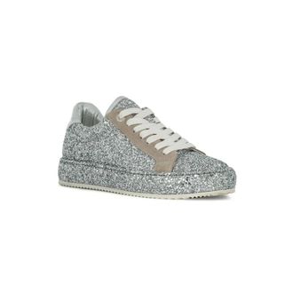 Zadig&Voltaire Schoenen, Dames, Grijs, 41 EU, Leer, Dream Glitter Sneakers
