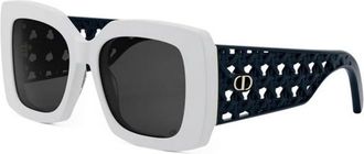 Dior S1I Zonnebril - Dames - Zonnebrillen - Wit - 54 MM - Nylon - Accessoires
