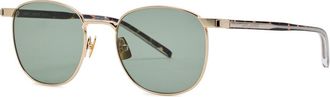 Saint Laurent Round-frame Resin Sunglasses - Gold - One Size