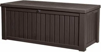 Keter Baule Cassapanca Da Esterno 155x64,4x72,4 Cm In Resina Rockwood Marrone