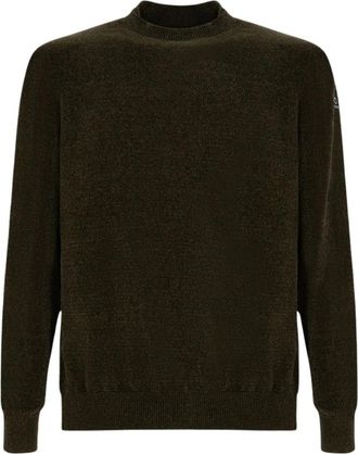 Suns Carlos Trui met Chenille-Effect - Heren - Ronde hals truien - Grijs - M - Polyester - Truien & Vesten