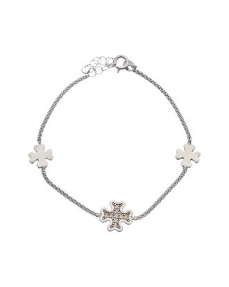 Meshmerise 18K Over Silver 0.12 Ct. Tw. Diamond Bracelet