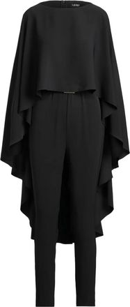 Lauren Ralph Lauren Tuta intera Georgette con cintura - Nero