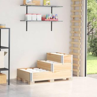 Berkfield Home 3-Tier Raised Bed 120x80 cm Solid Wood Pine in Brown