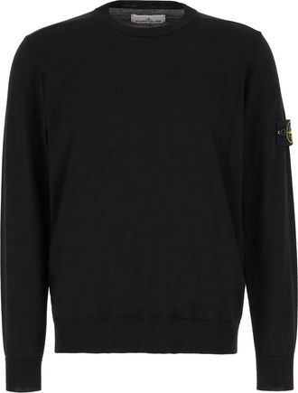 Stone Island Black Wool Sweater