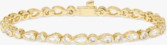 Melinda Maria Womens Isla Tennis Bracelet In Gold
