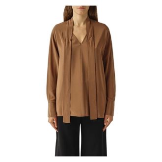 Max Mara Overhemden, Dames, Bruin, L, Shirt