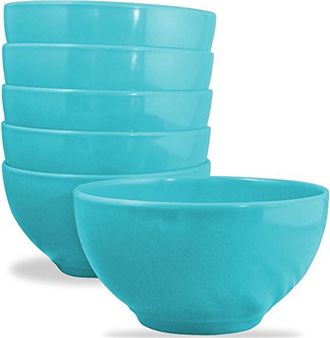 Reston Lloyd 73702R 6pc Melamine Bowl Set Turquoise