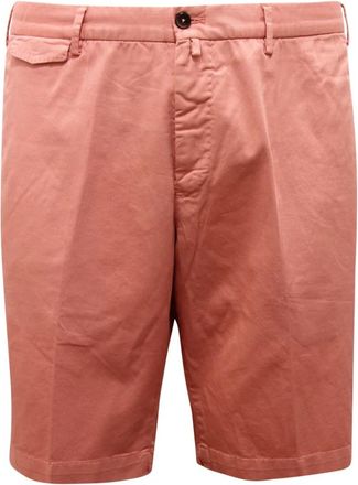 PT01 Bermuda Stretch Katoenen Shorts - Heren - Korte Broeken - Roze - L - Katoen - Korte Broeken