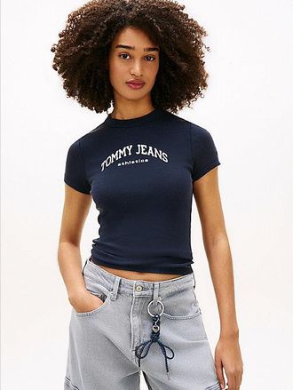 Tommy Hilfiger Logo Slim Crew Neck T-Shirt
