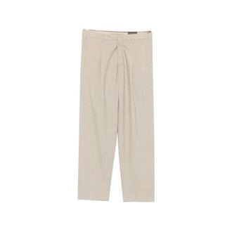 Incotex Straight Trousers, male, Beige, Size: XL Pantaloni con pieghe