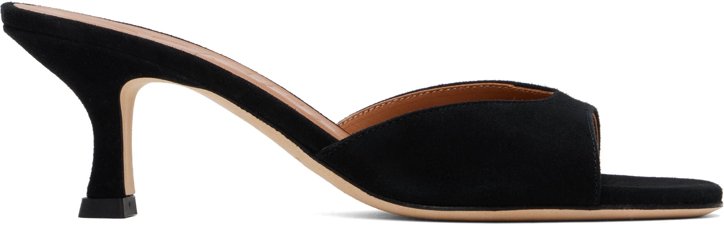 サンダル・ミュール Staud Sloane Black Leather Sandals Sloane - Black – Canvas