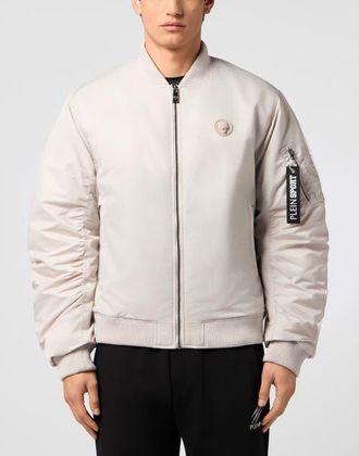 Plein Sport Bomber Icon Training Men in Beige at Nordstrom, Size Xxx-Large