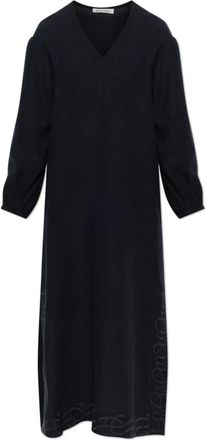By Malene Birger Louise Jurk - Dames - Maxi kleedjes - Zwart - S - Linnen - Kleedjes
