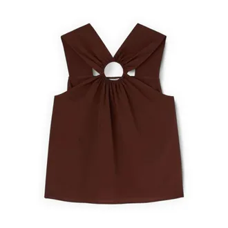 Motivi Tops, Dames, Bruin, 2Xs, Sleeveless Tops