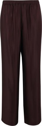 Loulou Studio Broeken, Dames, Bruin, L, Zijdeblend Broek