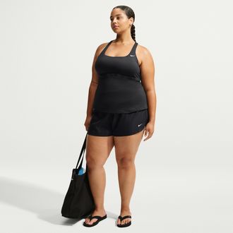 Nike Womens Swim Effortless Essential Swim Boardshort (Plus Size) in Black | NESSG344-001