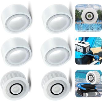 OEM Juego De 6 Rodillos De Repuesto De Pvc Para Robots De Piscina Dolphin M400/m500 - Adecuado Para Piscinas Y Piscinas Infantiles