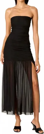 Nia Nola Strapless Dress In Black