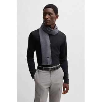 BOSS wollen sjaal Albas grijs