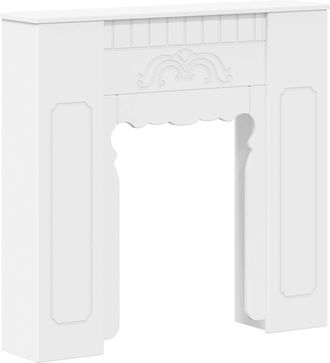 vidaXL Marco De Chimenea Blanco 93 X 20 X 89 Cm Madera De Ingenier&iacute;a Vidaxl