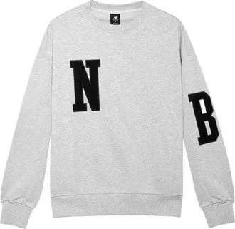New Balance Casual Sweatshirts Asia Sizing Grey AMT23331-DLE