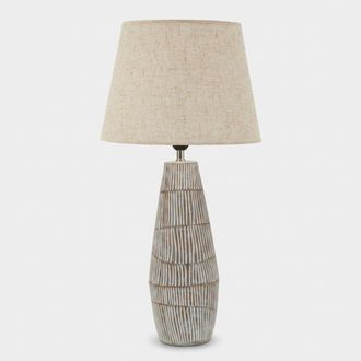 Les Tendances L&aacute;mpara De Mesa De Resina Con Pantalla De Tela Hanoi