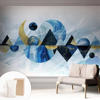 Tulup Carta Da Parati In Vlies Decorativa Per Pareti - Con Motivi Moderni - Con Colori Intensi - Per Ufficio Eleganza Cosmica 312x219 Cm