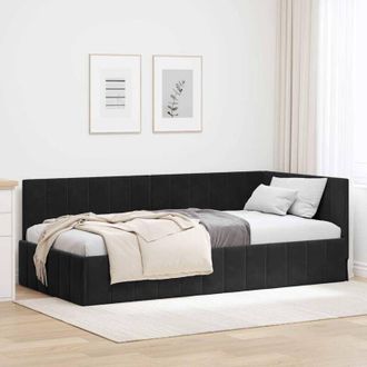 vidaXL Estructura De Cama En Esquina Gris Oscuro 100 Cm X 200 Cm Tela