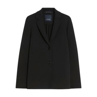 Max Mara Dames, Jassen, Zwart, Maat: XS Leer