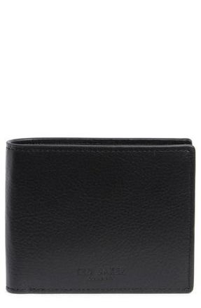 Ted Baker Brockwell Pebbled Bifold Wallet in Black at Nordstrom Rack