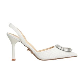 Twentyfourhaitch Pumps, female, White, Size: 11 US Slingback