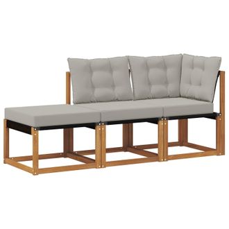 vidaXL Unidades De Sof&aacute; Modular De Exterior Con Coj&iacute;n 3 Pieza Vidaxl